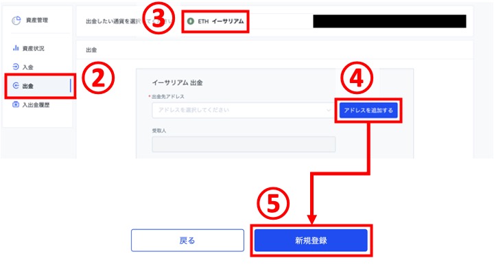 BitTrade ETH送金 PC 3